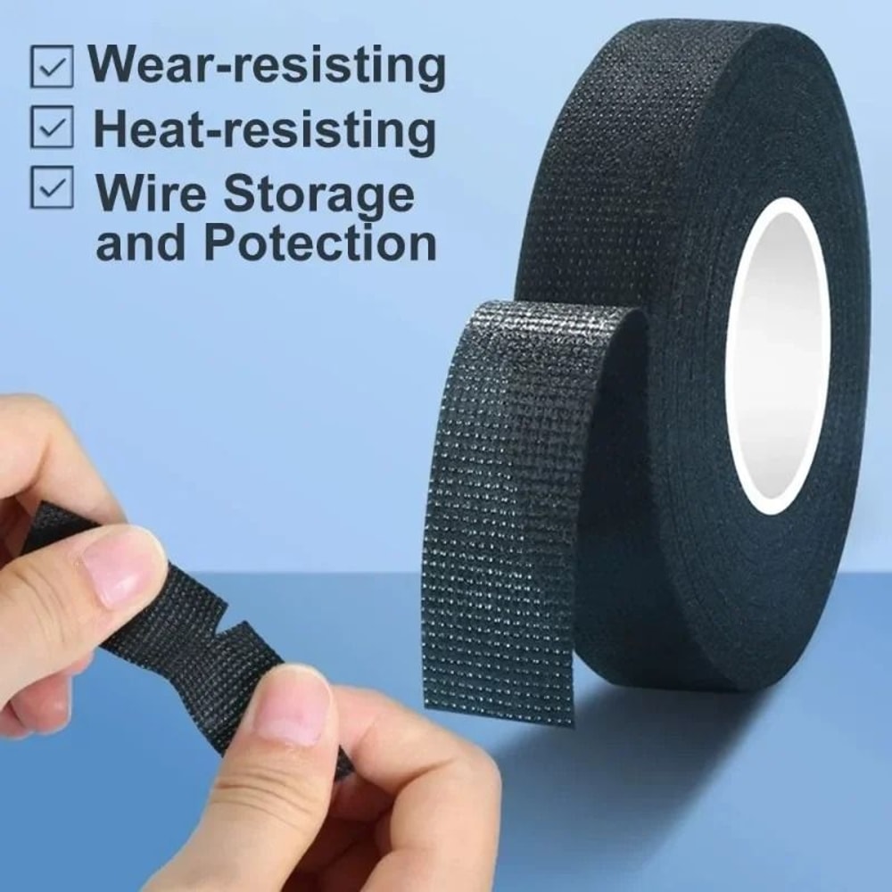 Heat Resistant Fabric Electrical Tape For Auto Wiring Harness And Cable Wrap 6