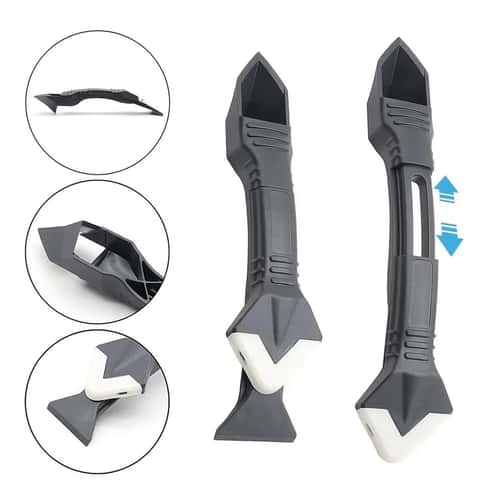 3 in 1 Silicone Caulking Tool Glue Remover and Grout Scraper
