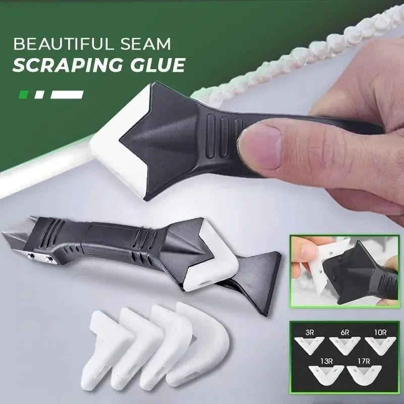 3 In 1 Silicone Caulking Tool Glue Remover And Grout Scraper 5