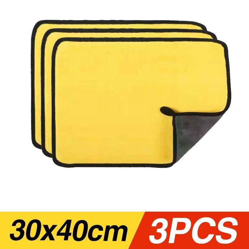 Thick Microfiber Car Wash Towel Absorbent Cleaning And Drying Cloth 2