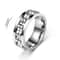 Stainless Steel Anxiety Ring Rotating Gear Chain Spinning Fidget Ring 2