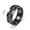 Stainless Steel Anxiety Ring Rotating Gear Chain Spinning Fidget Ring 3