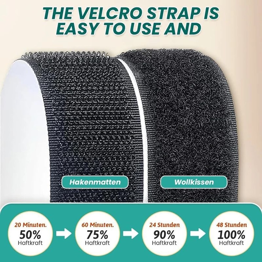 Self Adhesive Hook And Loop Fastener Tape Strong Nylon Mounting Pads 4