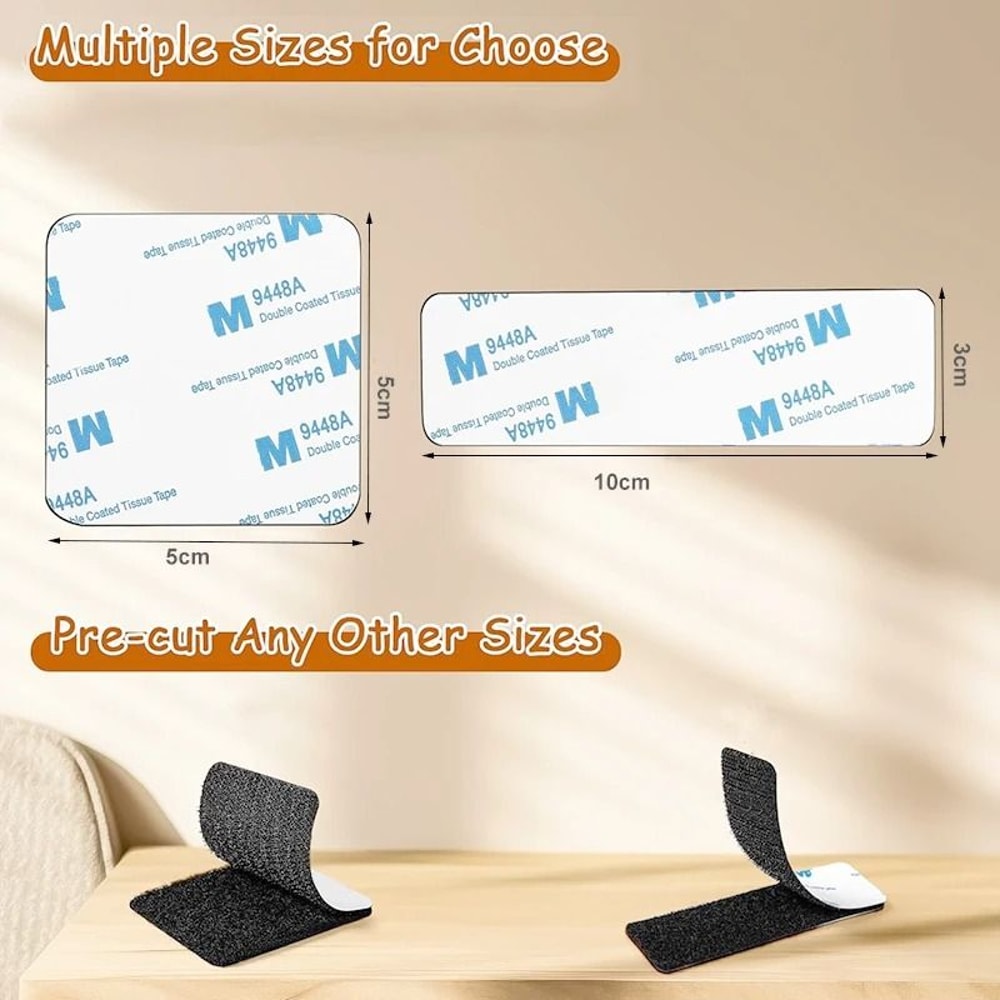 Self Adhesive Hook And Loop Fastener Tape Strong Nylon Mounting Pads 6