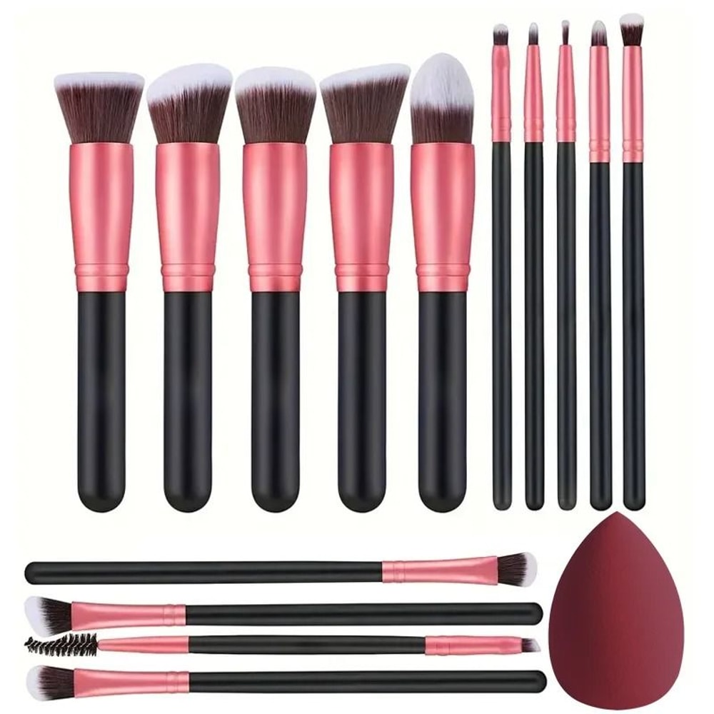 14 Piece Makeup Brush Set Soft Fluffy Foundation Blush Eyeshadow Brushes 8