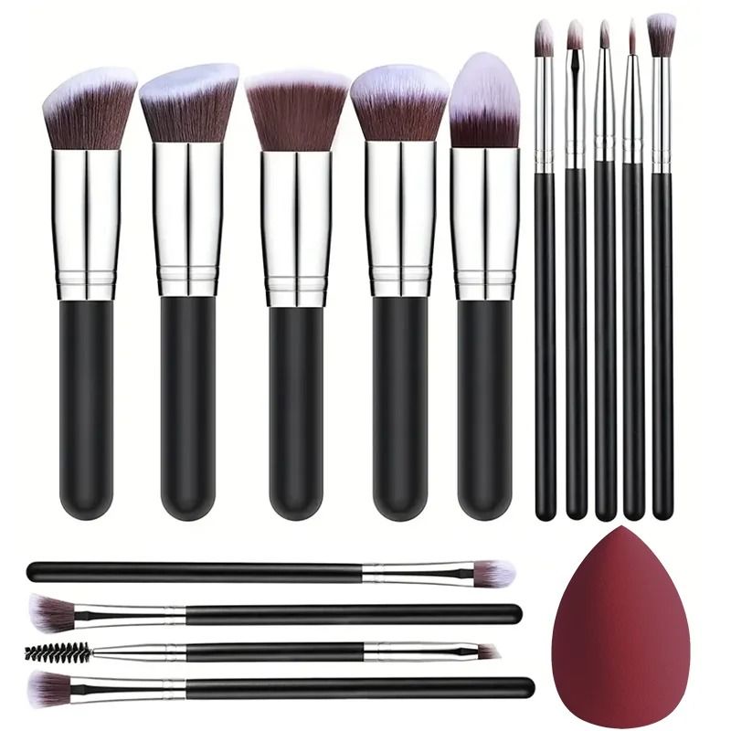 14 Piece Makeup Brush Set Soft Fluffy Foundation Blush Eyeshadow Brushes 6
