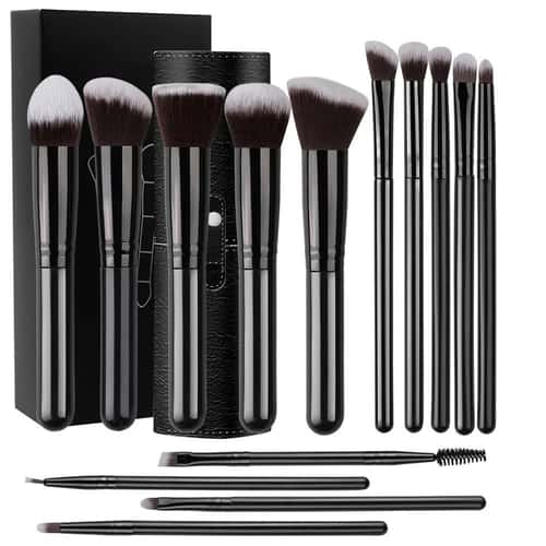14 Piece Makeup Brush Set Soft Fluffy Foundation Blush Eyeshadow Brushes