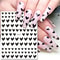 3D Nail Art Stickers Love Heart Star Cloud French Tip Nail Decals 25