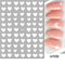 3D Nail Art Stickers Love Heart Star Cloud French Tip Nail Decals 22