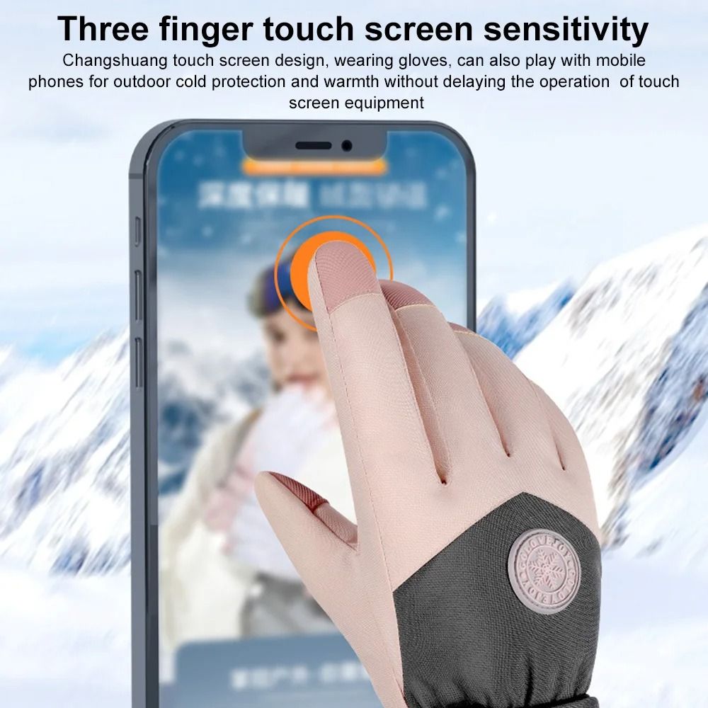 Waterproof Winter Ski Gloves Touch Screen Thermal Snow Gloves 7