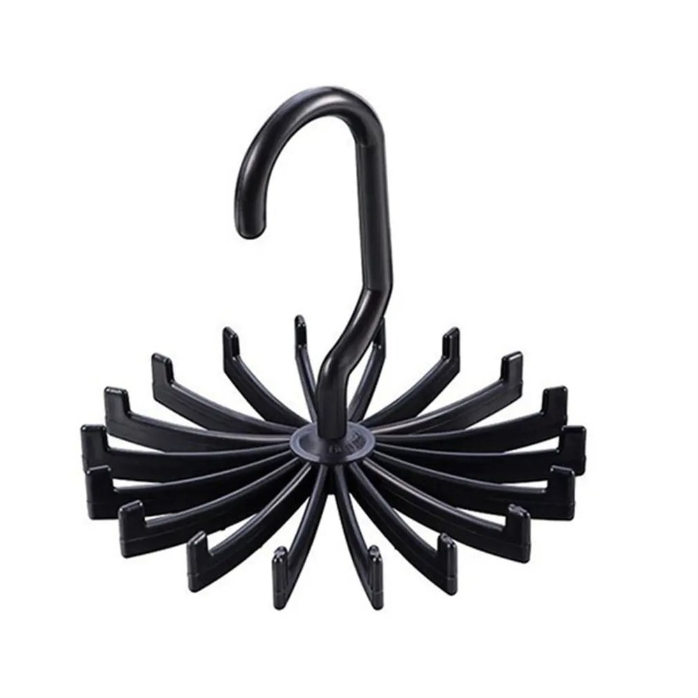 360 Degree Rotating Scarf Organizer Hanger With 20 Hooks For Ties And Belts 2