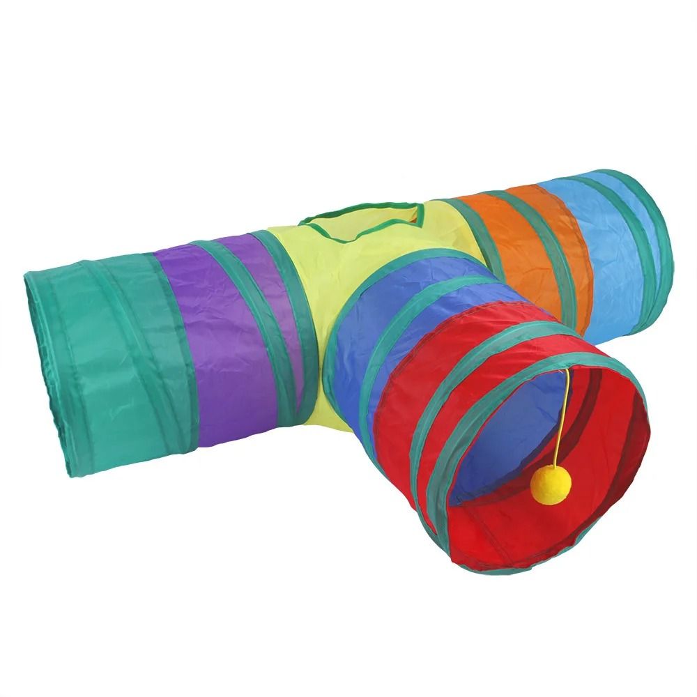 Foldable Cat Play Tunnel Breathable Indoor Cat Toy Tube 17