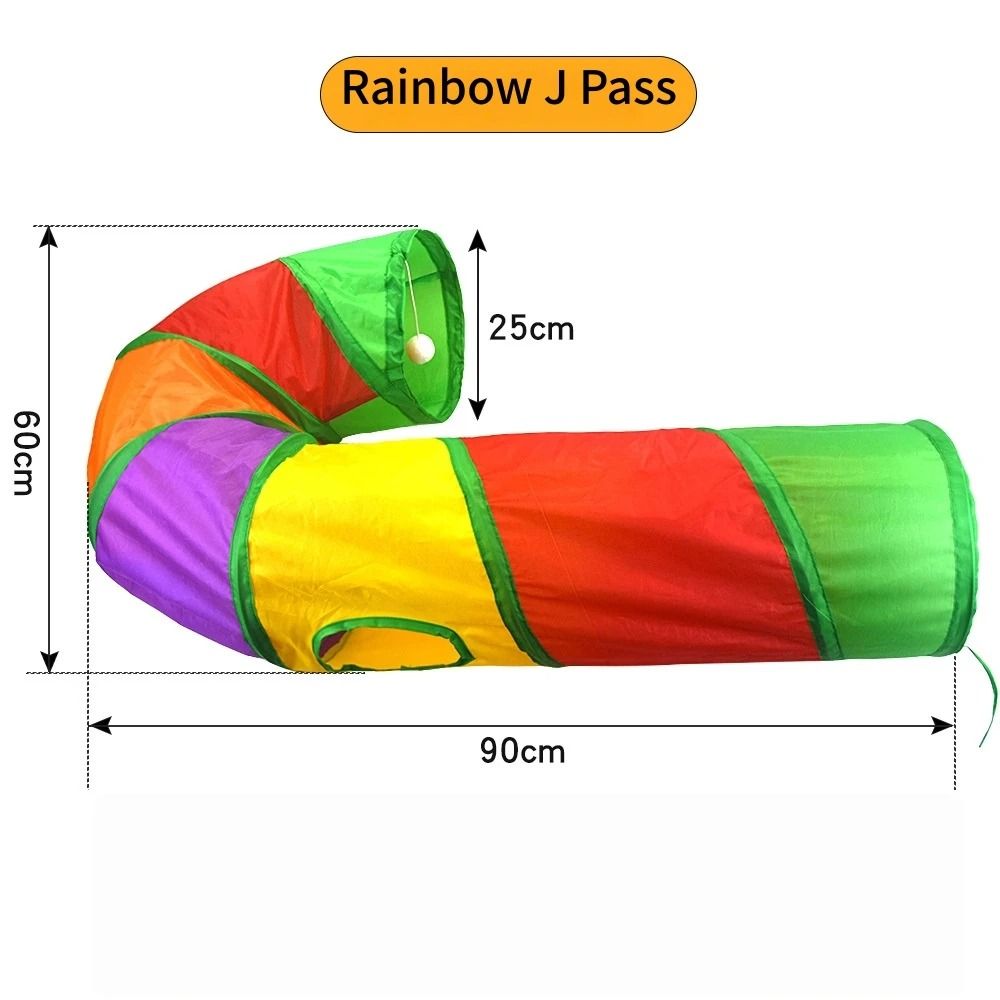 Foldable Cat Play Tunnel Breathable Indoor Cat Toy Tube 10