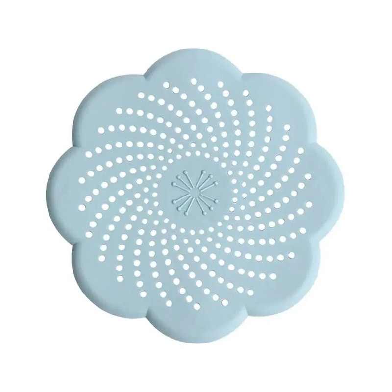 Flower Shape Silicone Drain Strainer Hair Catcher Floor Drain Cover Mesh For Kitchen And Bathroom 5