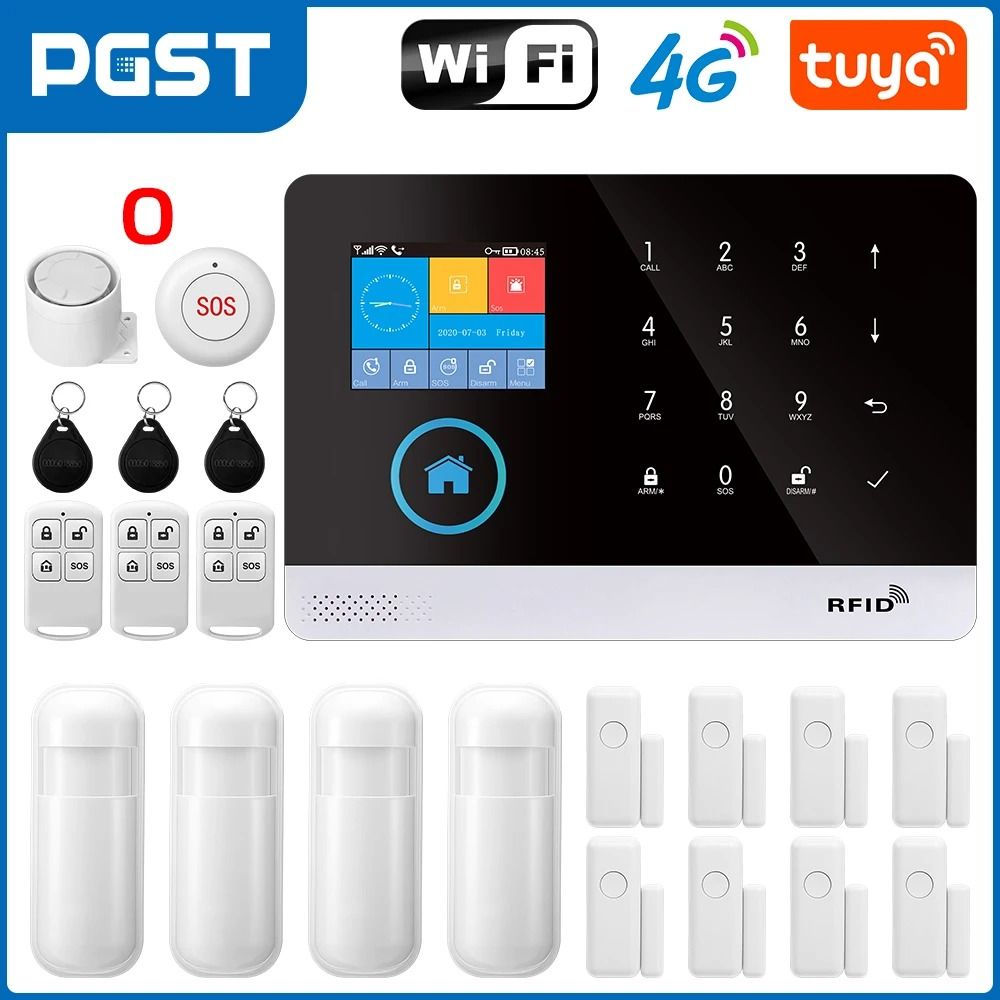 PGST 103 Smart Home Security System Wireless GSM WiFi Alarm With Motion Sensor And App Control 9