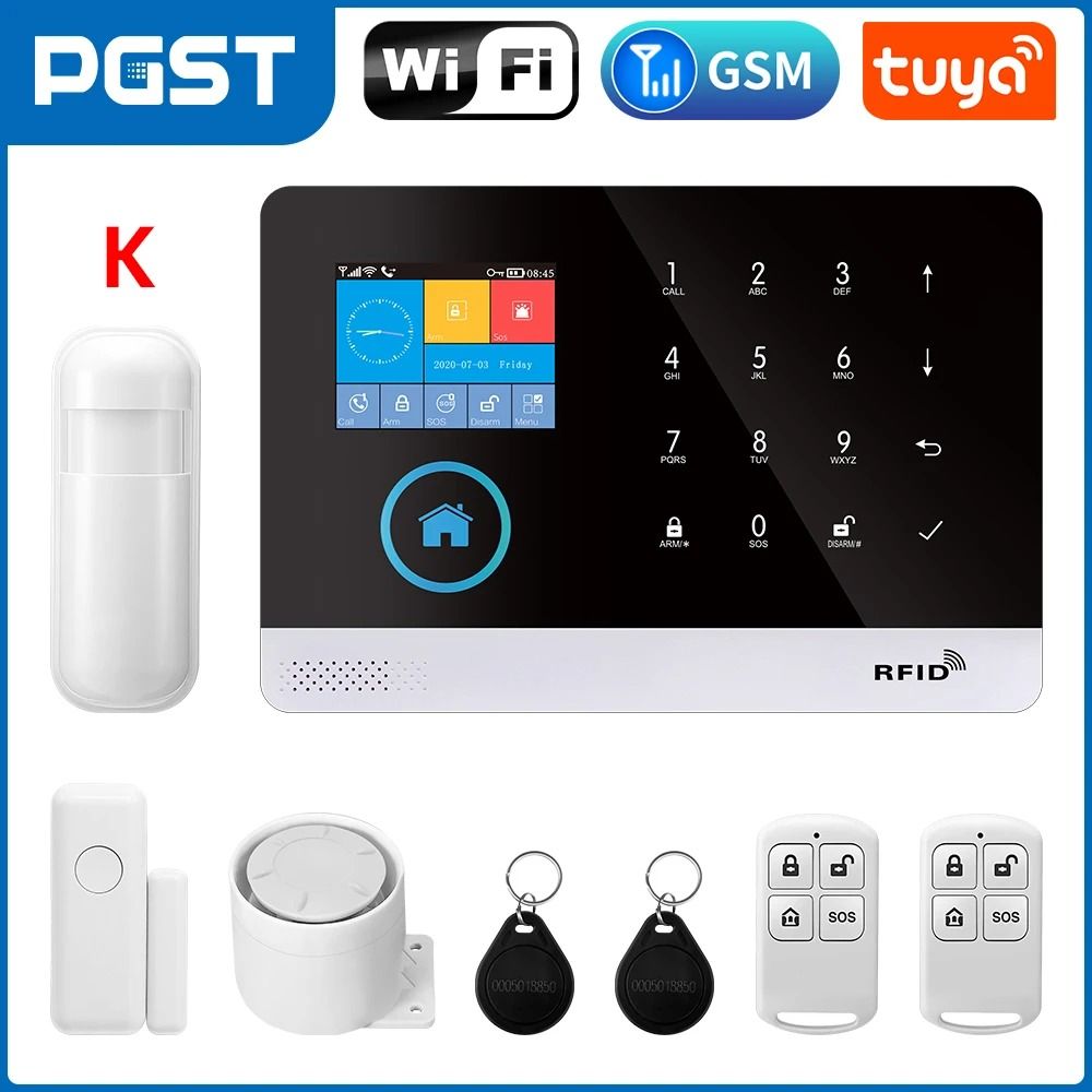 PGST 103 Smart Home Security System Wireless GSM WiFi Alarm With Motion Sensor And App Control 17