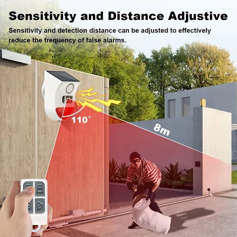 Solar PIR Alarm Tuya WiFi Outdoor Wireless Siren Waterproof Motion Sensor Security Alarm 4