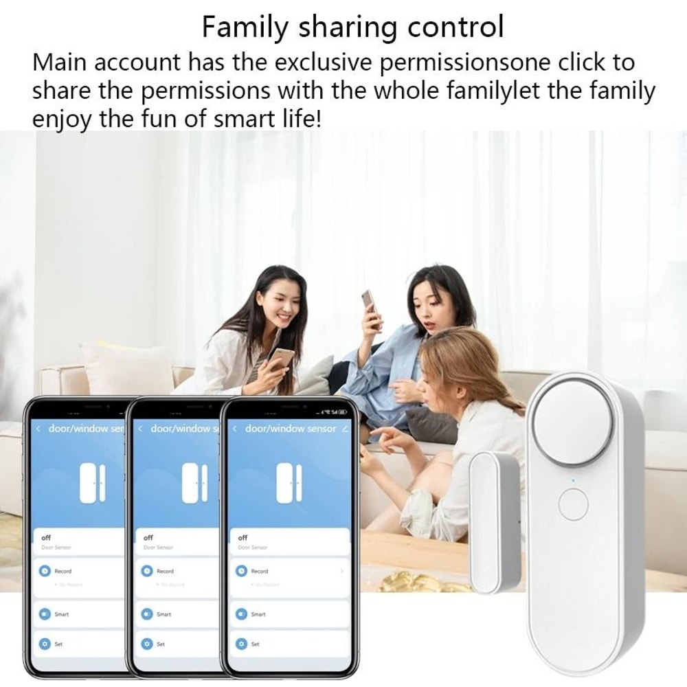 Tuya WiFi Door Sensor Smart Window Entry Alarm With Built In Siren For Home Security 11
