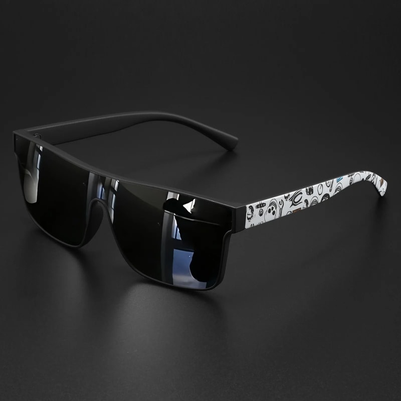 Colorful Square Sports Sunglasses UV400 Unisex One Piece Lens Outdoor Sunglasses 3