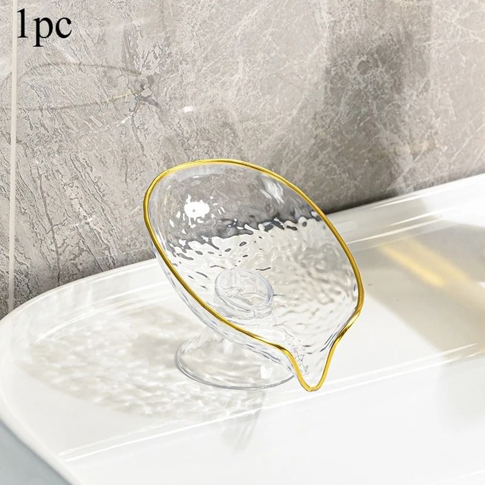 Oval Soap Dish With Drainage Holes Plastic Bathroom Soap Holder Organizer 2