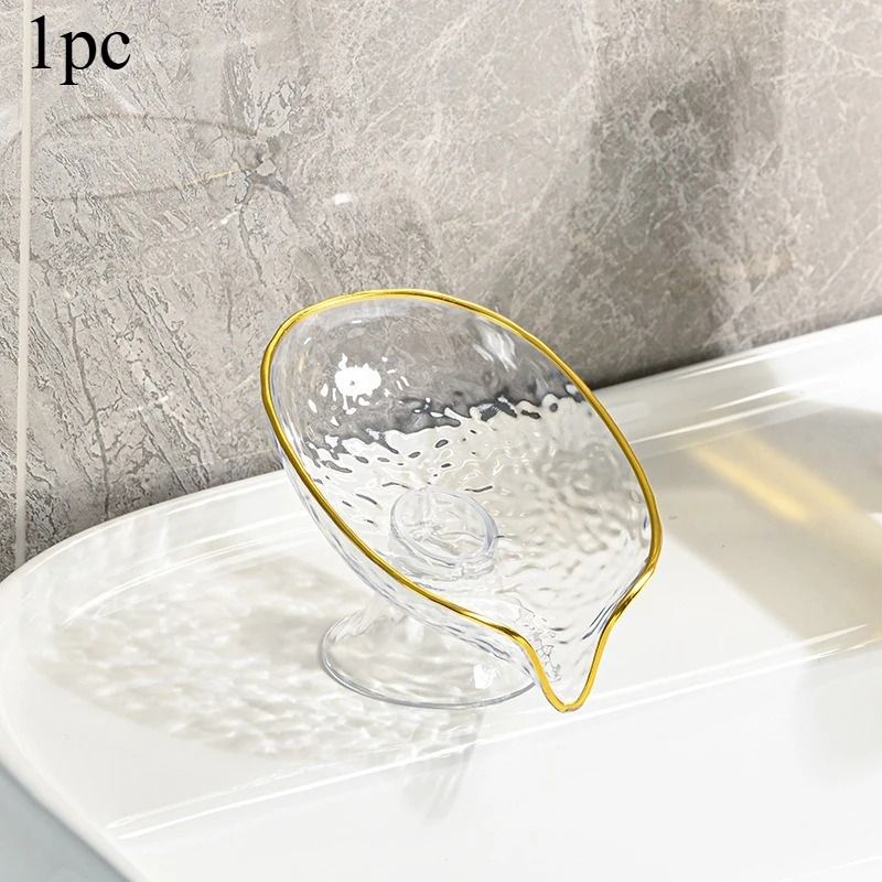 Oval Soap Dish With Drainage Holes Plastic Bathroom Soap Holder Organizer 2