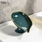 Oval Soap Dish With Drainage Holes Plastic Bathroom Soap Holder Organizer 3