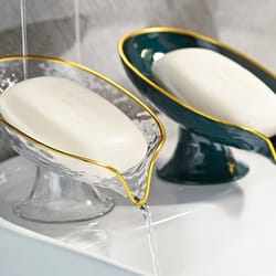 oval soap dish with drainage holes plastic bathroom soap holder organizer