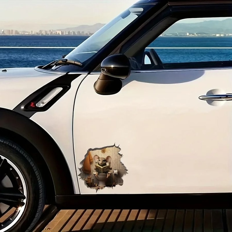 Premium 3D Mouse Hole Wall Sticker Waterproof Home Decor Decal For Walls Doors Stairs And Furniture 1