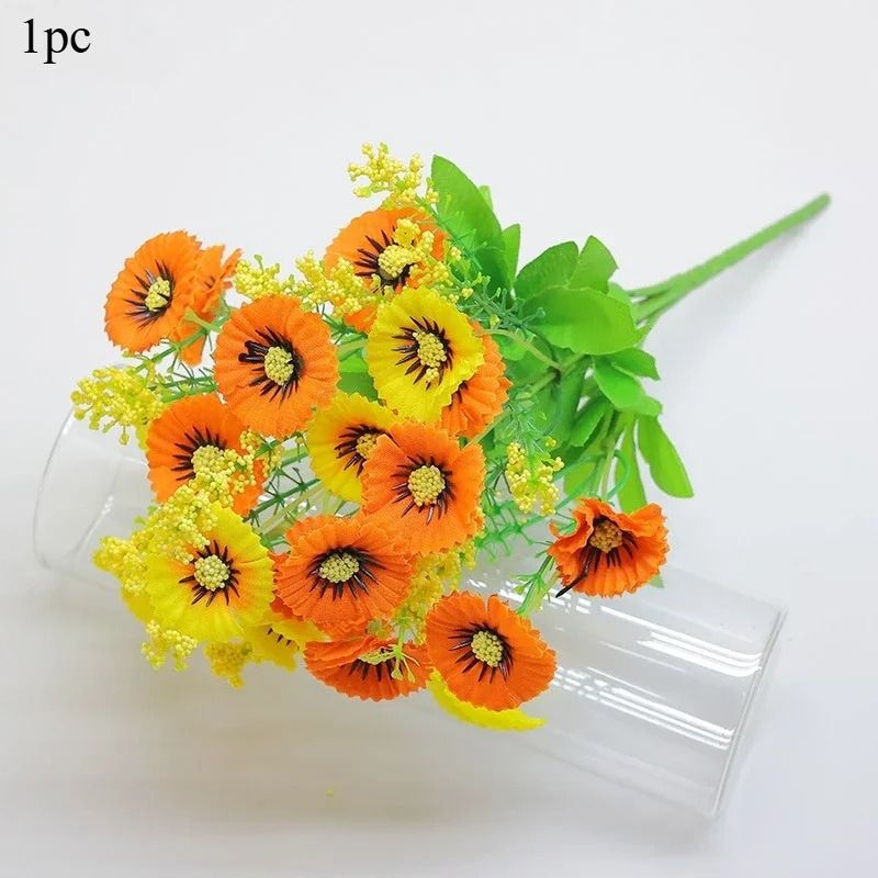 Artificial Daisy Flower Bouquet Plastic Indoor Decorative Flowers For Home And Office 3