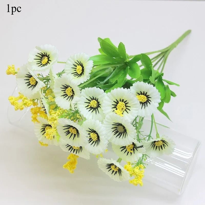 Artificial Daisy Flower Bouquet Plastic Indoor Decorative Flowers For Home And Office 6