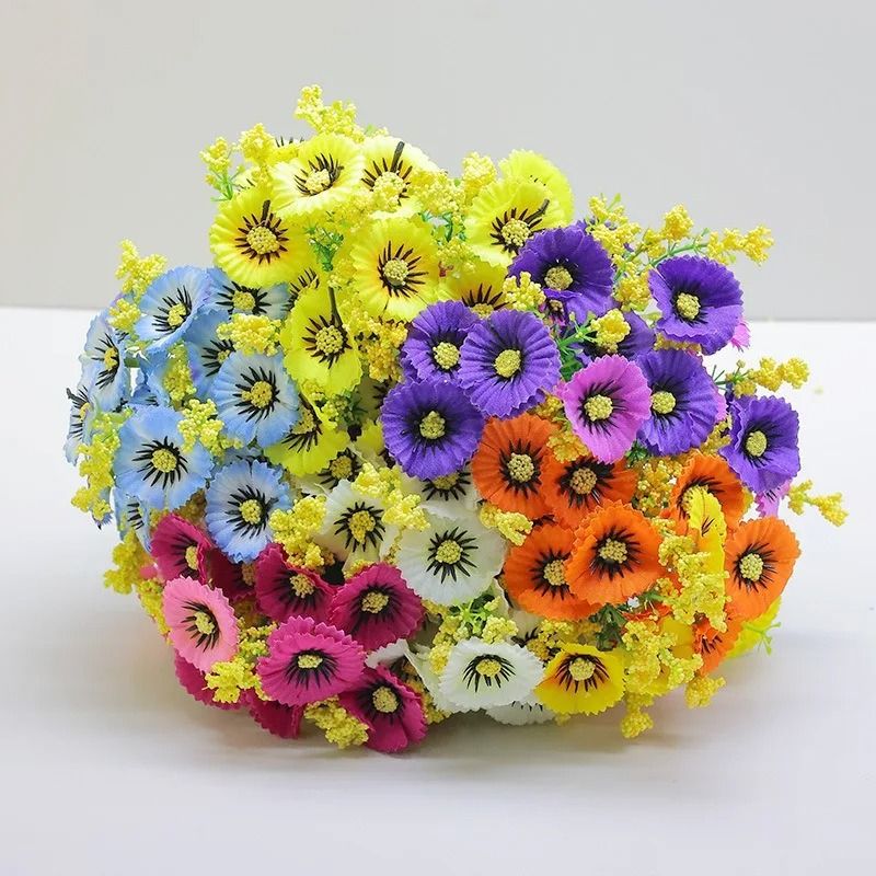 Artificial Daisy Flower Bouquet Plastic Indoor Decorative Flowers For Home And Office 4