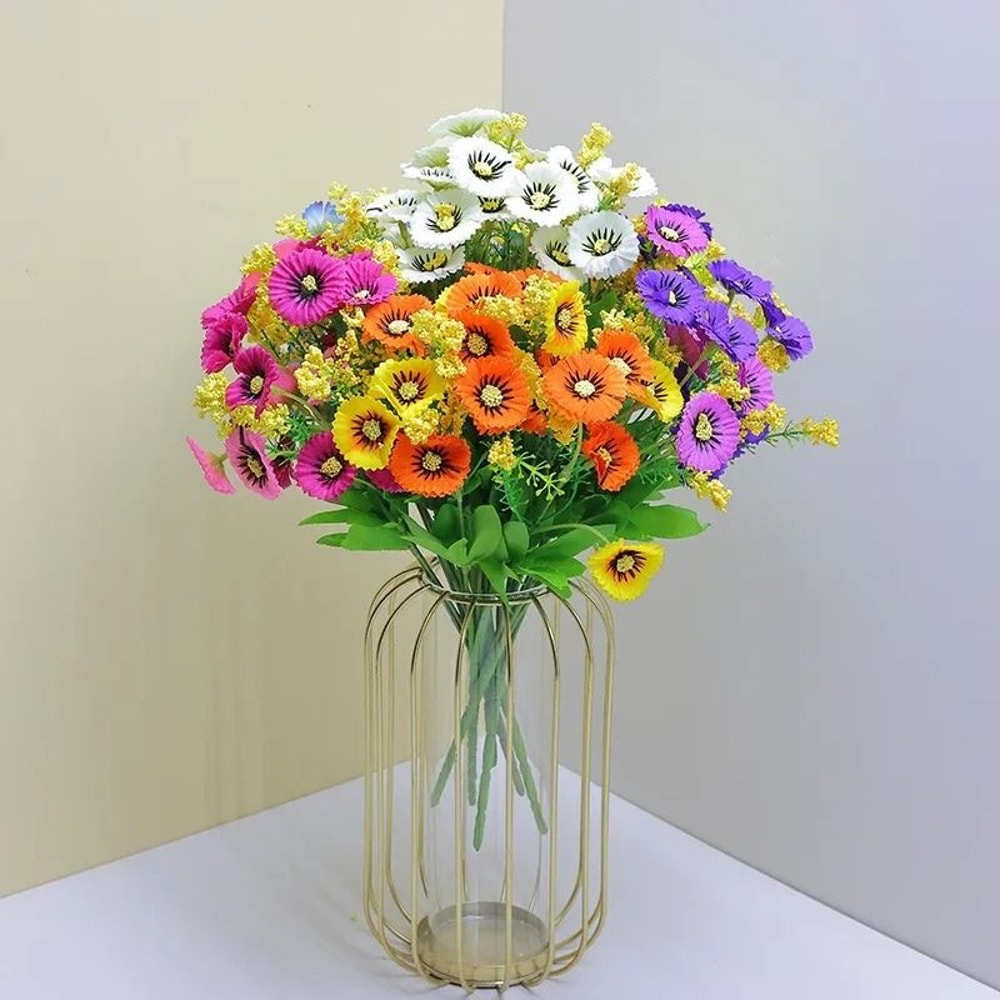 Artificial Daisy Flower Bouquet Plastic Indoor Decorative Flowers For Home And Office 7