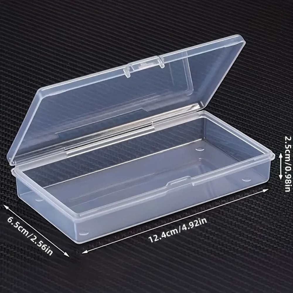 Clear Plastic Storage Boxes Stackable Organizer Containers With Snap Close Lids 3