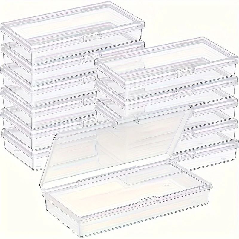 Clear Plastic Storage Boxes Stackable Organizer Containers With Snap Close Lids 6