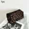 Large Leopard Print Cosmetic Bag Travel Makeup Organizer Box Shaped Zipper Case 3