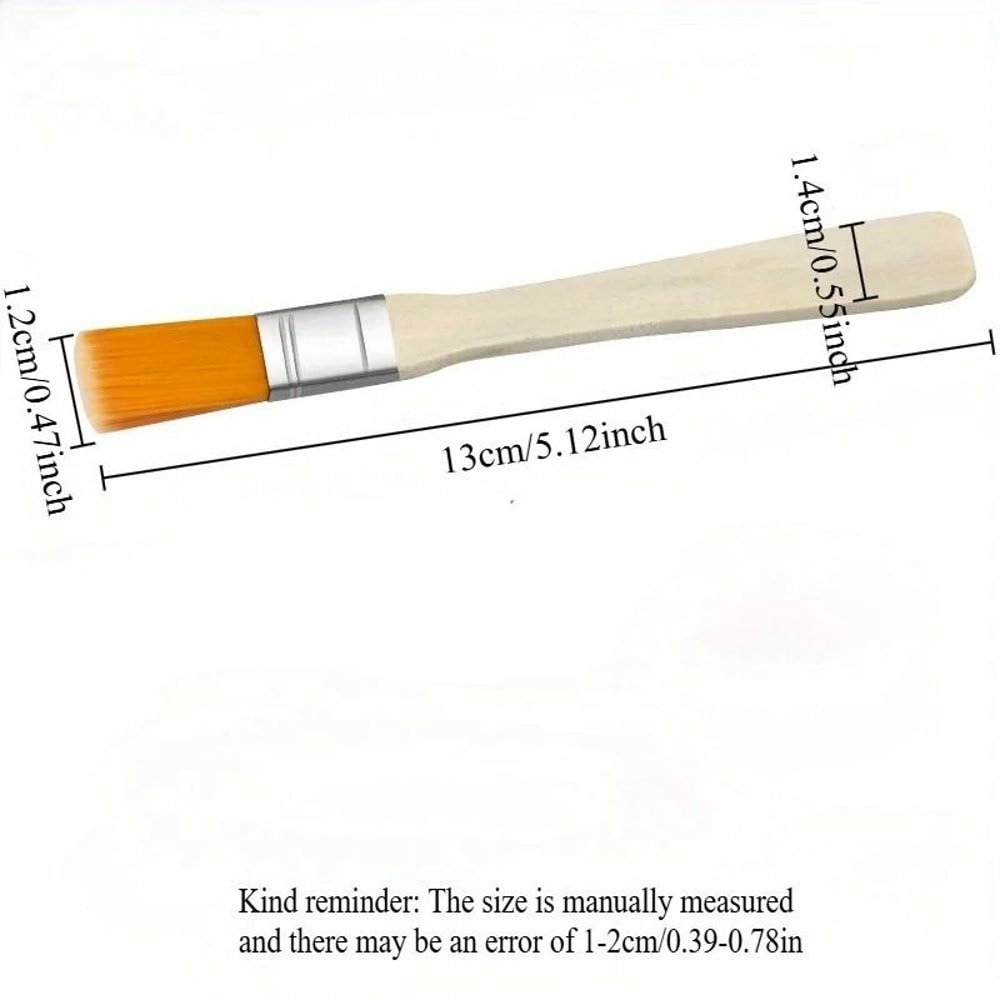 Nylon Paint Brushes Flat Brush Set Small Painting Brushes For Art DIY And Wall Painting 5