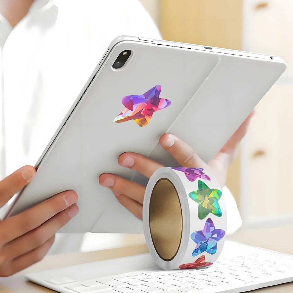 Holographic Star Stickers 500pcs Shiny Reward And DIY Craft Stickers 2