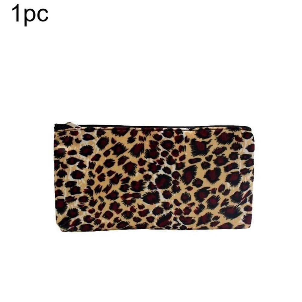 Leopard Print Makeup Bag Travel Cosmetic Organizer With Zipper 2