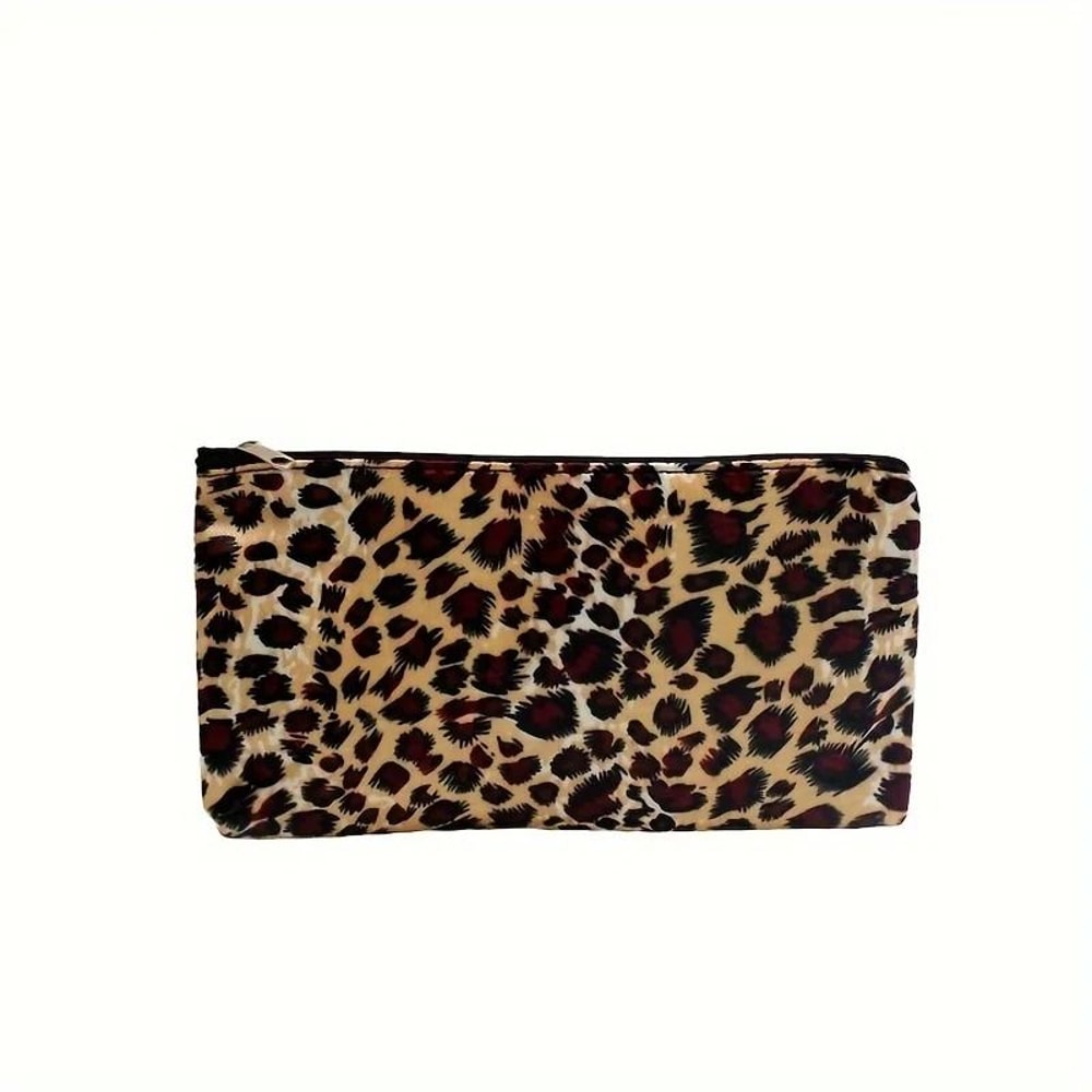 Leopard Print Makeup Bag Travel Cosmetic Organizer With Zipper 5
