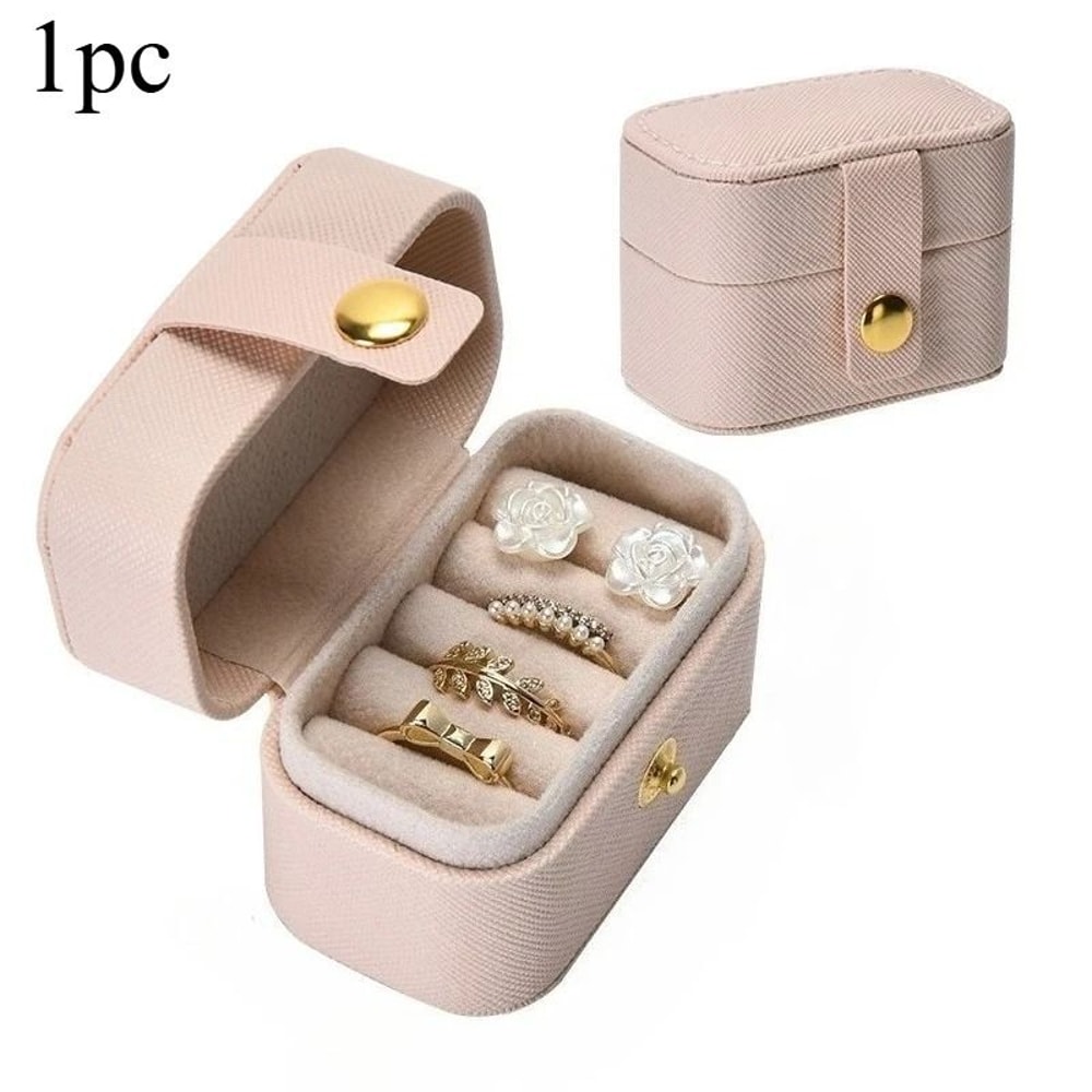 Mini Leather Jewelry Storage Bag Travel Organizer For Rings And Necklaces 4