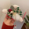 Christmas Plush Bow Hair Claw Clip Faux Fur Holiday Accessory 4