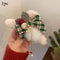 Christmas Plush Bow Hair Claw Clip Faux Fur Holiday Accessory 1