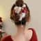 Christmas Plush Bow Hair Claw Clip Faux Fur Holiday Accessory 5