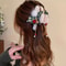 Christmas Plush Bow Hair Claw Clip Faux Fur Holiday Accessory 8