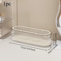 transparent makeup brush organizer with lid dustproof acrylic holder
