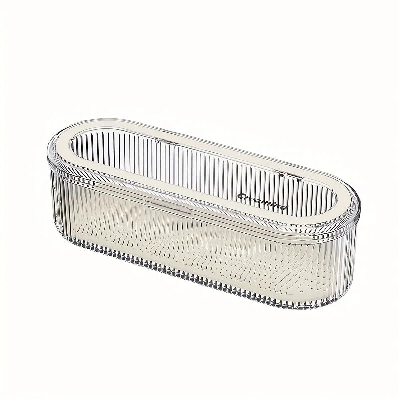 Transparent Makeup Brush Organizer With Lid Dustproof Acrylic Holder 4
