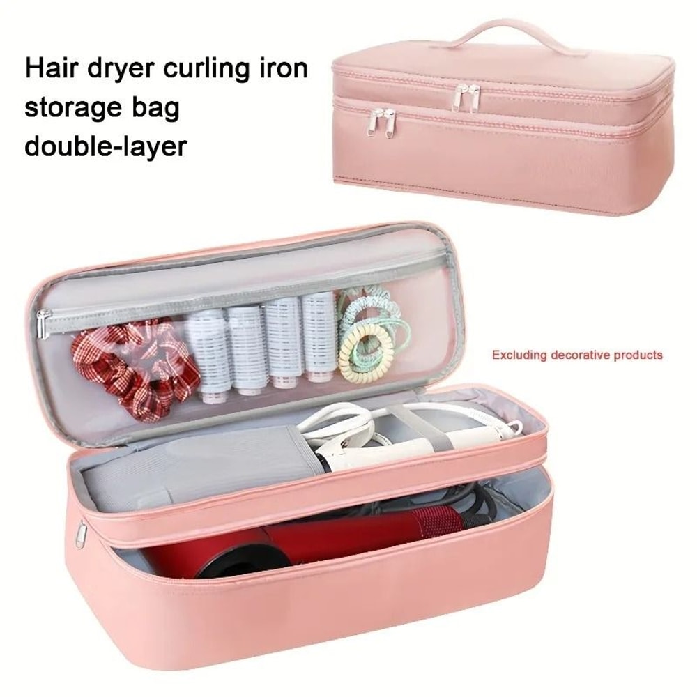 Double Layer Hair Tool Storage Bag Large Capacity Travel Case 7