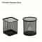 Black Mesh Desktop Pen Holder Set Wire Pencil Storage Cups 2