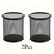 Black Mesh Desktop Pen Holder Set Wire Pencil Storage Cups 1