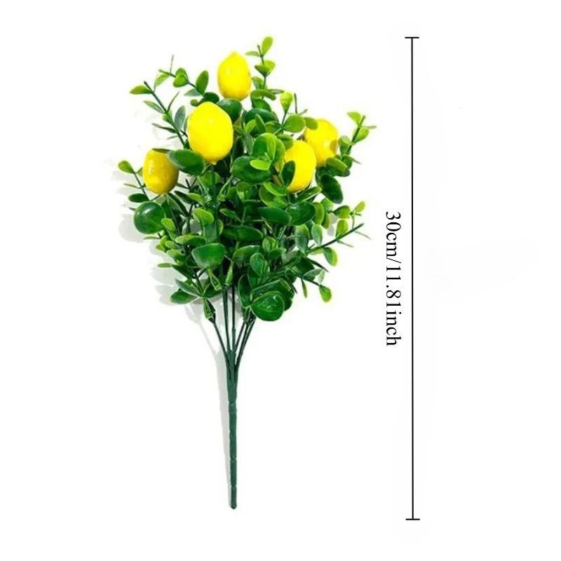 Simulation Lemon Bunch Fake Fruit Decor For Vases And Displays 3